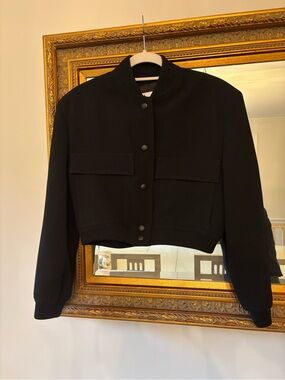 Zara Black Bomber Jacket